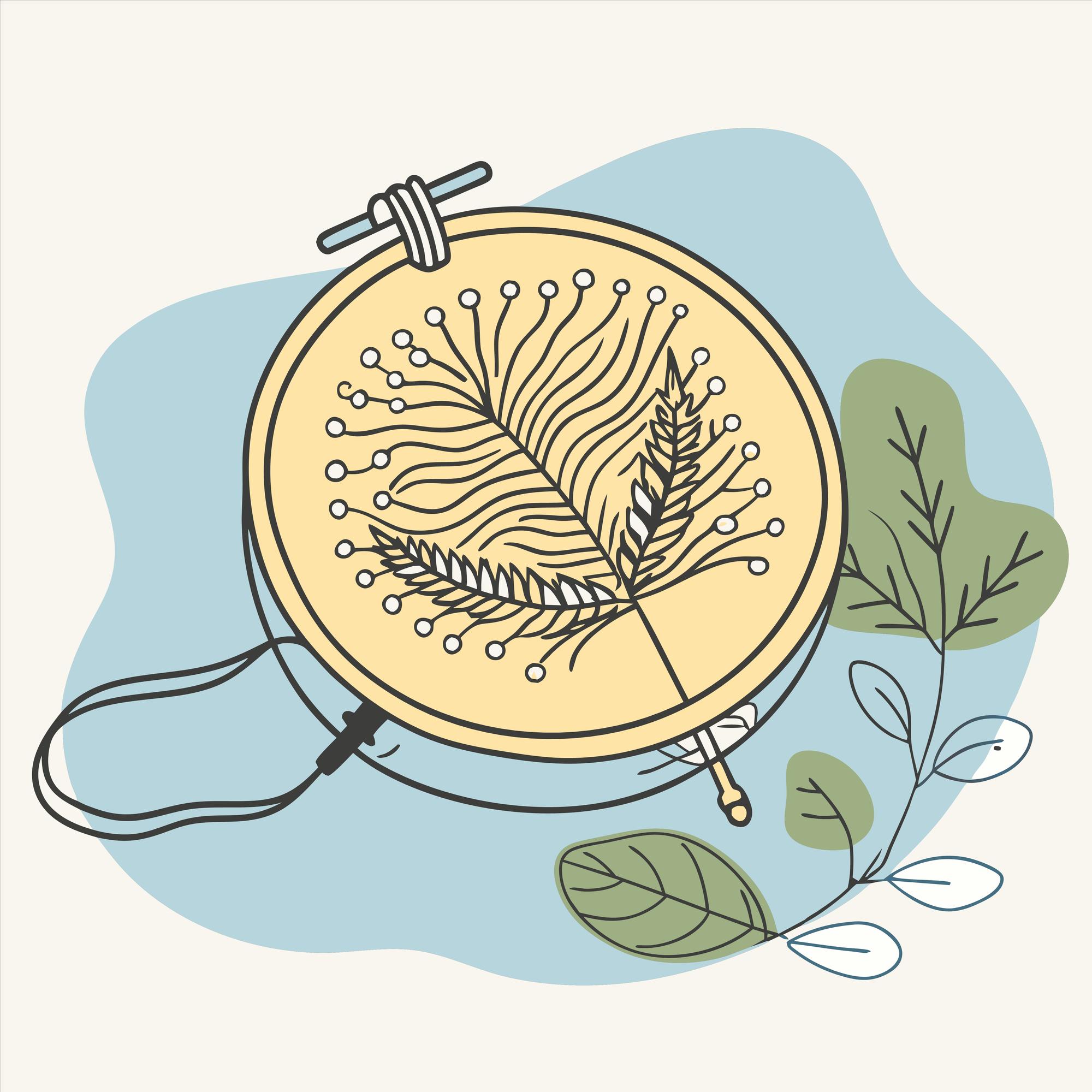 hand-dyed thread cooperative emblem